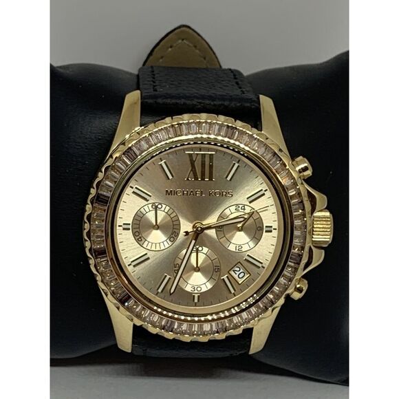 Michael Kors MK5874 Women's Leather Analog Dial Quartz Genuine Watch Watch BP613 - Picture 2 of 11